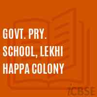 Govt. Pry. School, Lekhi Happa Colony Logo