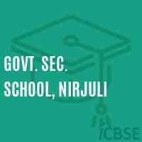 Govt. Sec. School, Nirjuli Logo