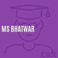 Ms Bhatwar Middle School Logo