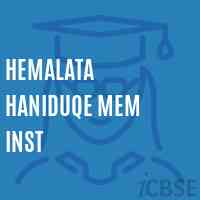 Hemalata Haniduqe Mem Inst Secondary School Logo
