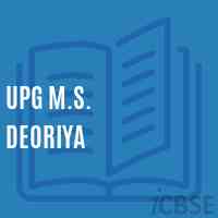 Upg M.S. Deoriya Middle School Logo