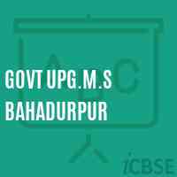 Govt Upg.M.S Bahadurpur Middle School Logo