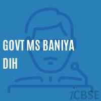 Govt Ms Baniya Dih Middle School Logo