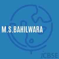 M.S.Bahilwara Middle School Logo