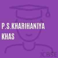 P.S.Kharihaniya Khas Primary School Logo