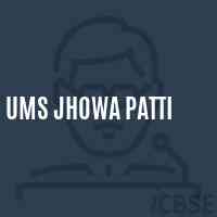 Ums Jhowa Patti Middle School Logo