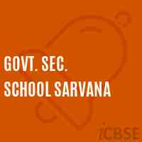 Govt. Sec. School Sarvana Logo