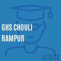 Ghs Chouli Rampur Secondary School Logo