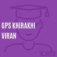 Gps Khirakhi Viran Primary School Logo
