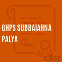 Ghps Subbaiahna Palya Middle School Logo