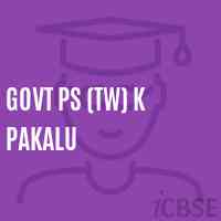 Govt Ps (Tw) K Pakalu Primary School Logo