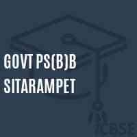 Govt Ps(B)B Sitarampet Primary School Logo