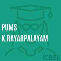 Pums K.Rayarpalayam Middle School Logo