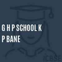 G H P School K P Bane Logo