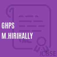 Ghps M.Hirihally Middle School Logo