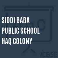 Siddi Baba Public School Haq Colony Logo