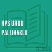 Hps Urdu Pallihaklu Middle School Logo