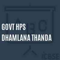 Govt Hps Dhamlana Thanda Primary School Logo