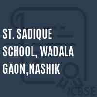 St. SADIQUE SCHOOL, WADALA GAON,NASHIK Logo