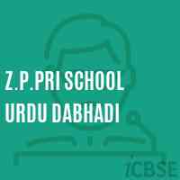 Z.P.Pri School Urdu Dabhadi Logo