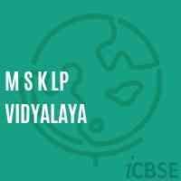 M S K Lp Vidyalaya Primary School Logo