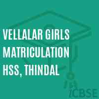 Vellalar Girls Matriculation Hss, Thindal Senior Secondary School Logo