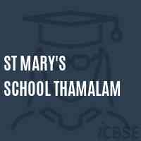 St Mary'S School Thamalam Logo