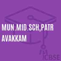 Mun.Mid.Sch,Patravakkam Middle School Logo
