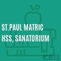 St.Paul Matric HSS, Sanatorium Senior Secondary School Logo