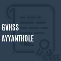 Gvhss Ayyanthole High School Logo