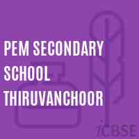 Pem Secondary School Thiruvanchoor Logo