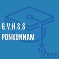G.V.H.S.S Ponkunnam High School Logo