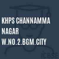Khps Channamma Nagar W.No.2.Bgm.City Middle School Logo