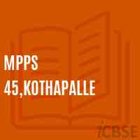 Mpps 45,Kothapalle Primary School Logo