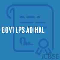 Govt Lps Adihal Primary School Logo