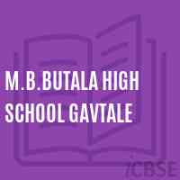 M.B.Butala High School Gavtale Logo