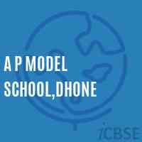 A P Model School,Dhone Logo
