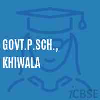 Govt.P.Sch., Khiwala Primary School Logo