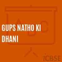 Gups Natho Ki Dhani Middle School Logo