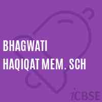Bhagwati Haqiqat Mem. Sch Secondary School Logo