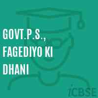 Govt.P.S., Fagediyo Ki Dhani Primary School Logo