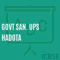 Govt San. Ups Hadota Middle School Logo