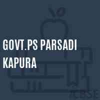 Govt.Ps Parsadi Kapura Primary School Logo