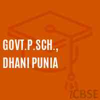Govt.P.Sch., Dhani Punia Primary School Logo