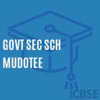 Govt Sec Sch Mudotee Secondary School Logo