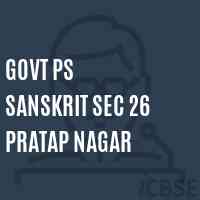 Govt Ps Sanskrit Sec 26 Pratap Nagar Primary School Logo