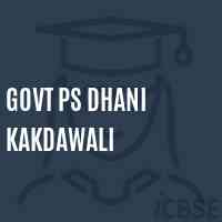 Govt Ps Dhani Kakdawali Primary School Logo