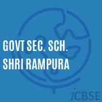 Govt Sec. Sch. Shri Rampura Secondary School Logo