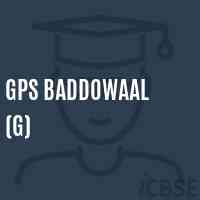 Gps Baddowaal (G) Primary School Logo