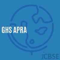 Ghs Apra Secondary School Logo
